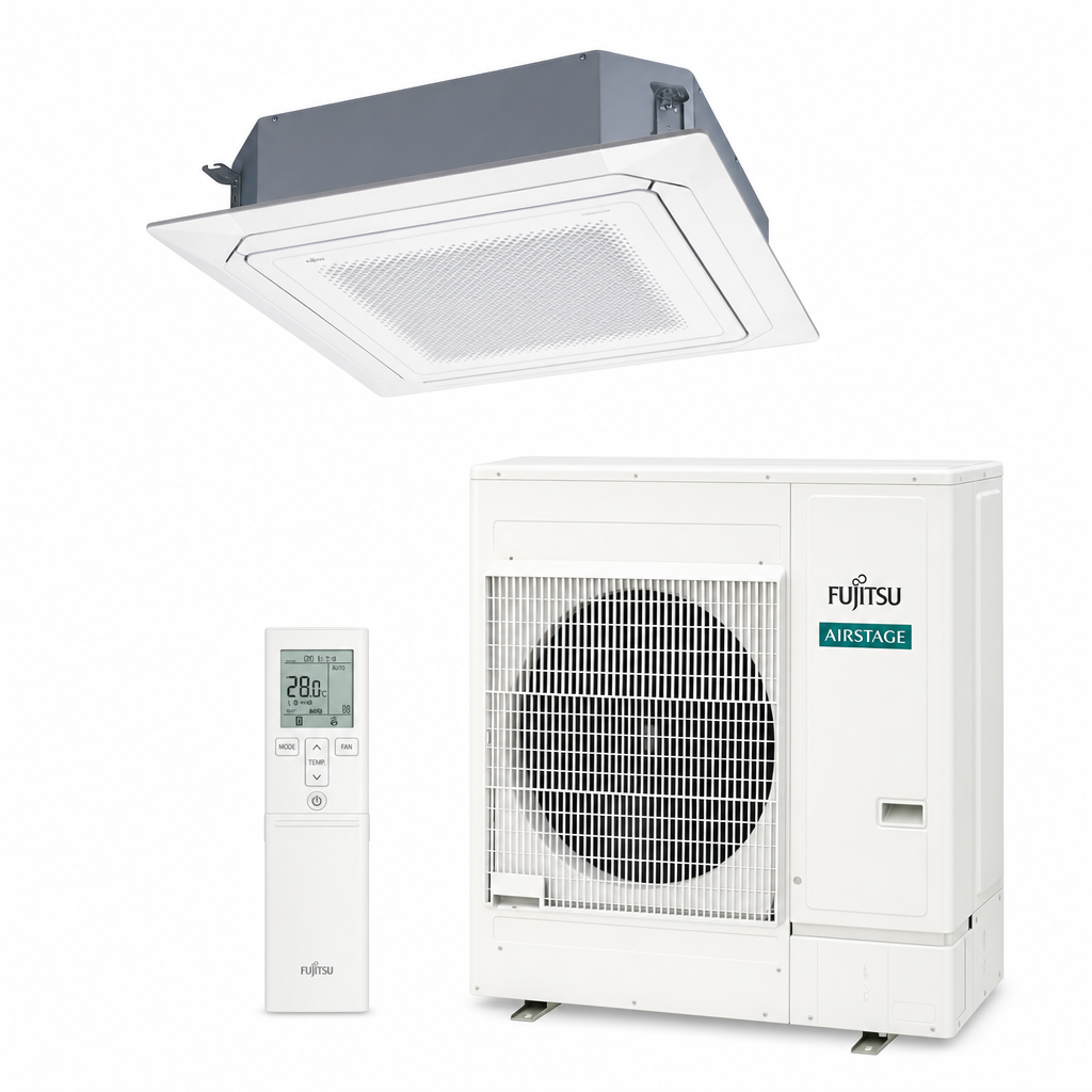 Fujitsu SET-AUTH45KRTA-3PH-T5 12.5kW Inverter Cassette Split Systems 3 Phase | R32