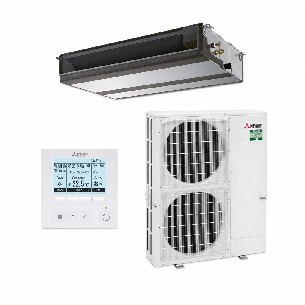 Mitsubishi Electric 10kW Low Profile Power Inverter Ducted System PEAD-M100JAA / PUZ-ZM100VKA-A.TH