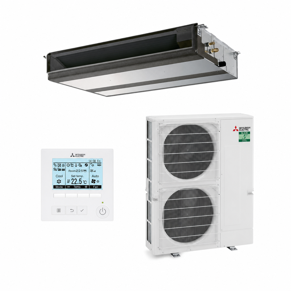 Mitsubishi Electric 14kW Low Profile Power Inverter Ducted System 3 Phase PEAD-M140JAA / PUZ-ZM140YKA-A.TH