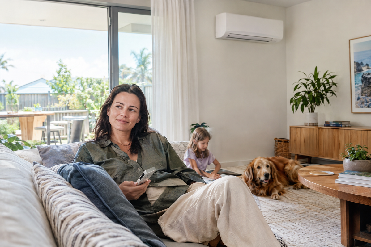 Air conditioning in an Australian home, illustrating: Best summer ac temperature for Australian homes