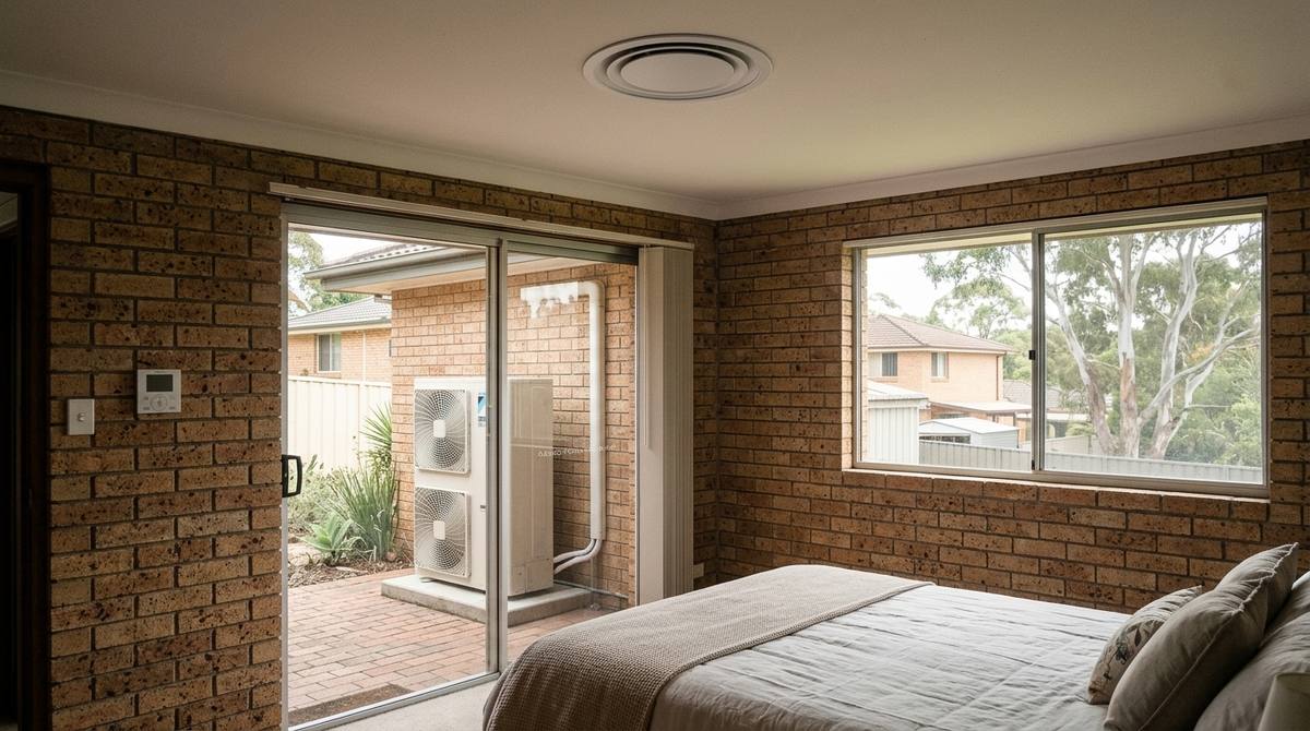 Daikin 14 kW ducted air conditioning installed in an Australian home
