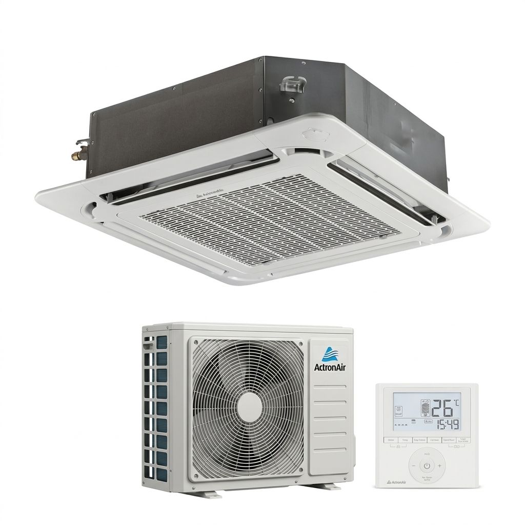 Actron Air 14 kW cassette air conditioner indoor and outdoor units