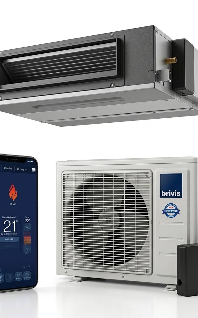 Brivis ducted air conditioner indoor and outdoor units