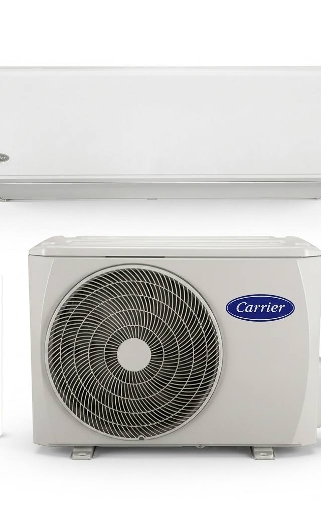 Carrier 3.5 kW split system air conditioner indoor and outdoor units
