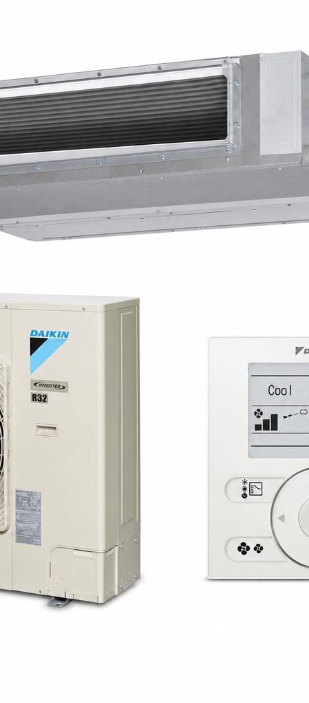 Daikin 10 kW ducted air conditioner indoor and outdoor units