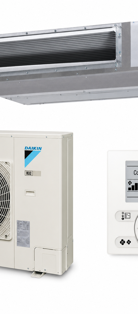 Daikin 12.5 kW ducted air conditioner indoor and outdoor units