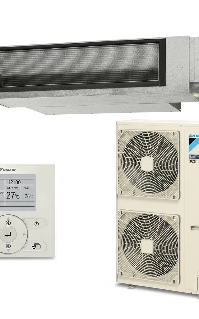 Daikin 14 kW ducted air conditioner indoor and outdoor units