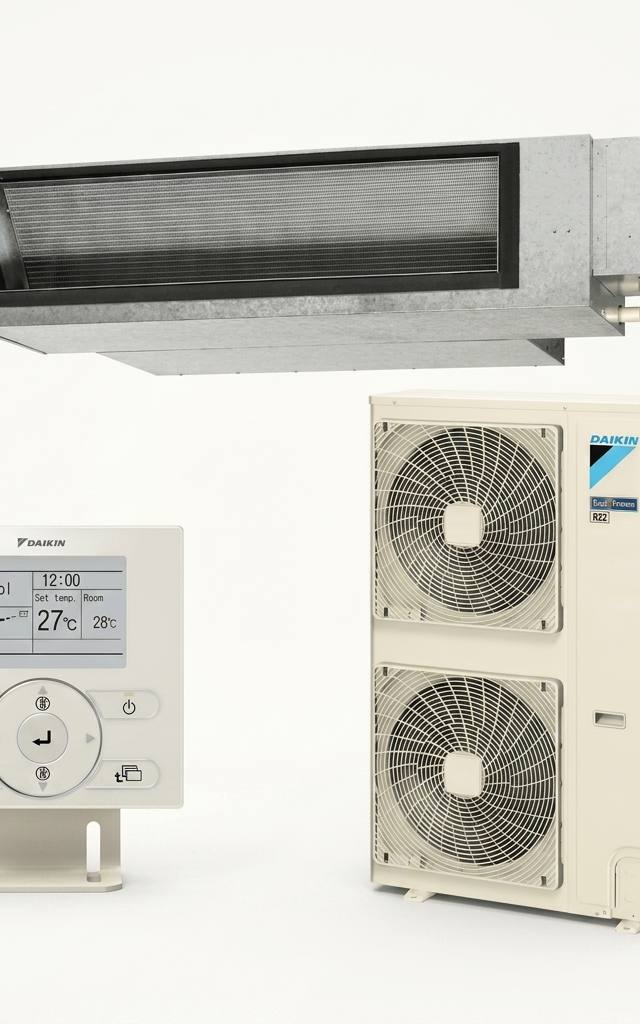 Daikin 16 kW ducted air conditioner indoor and outdoor units