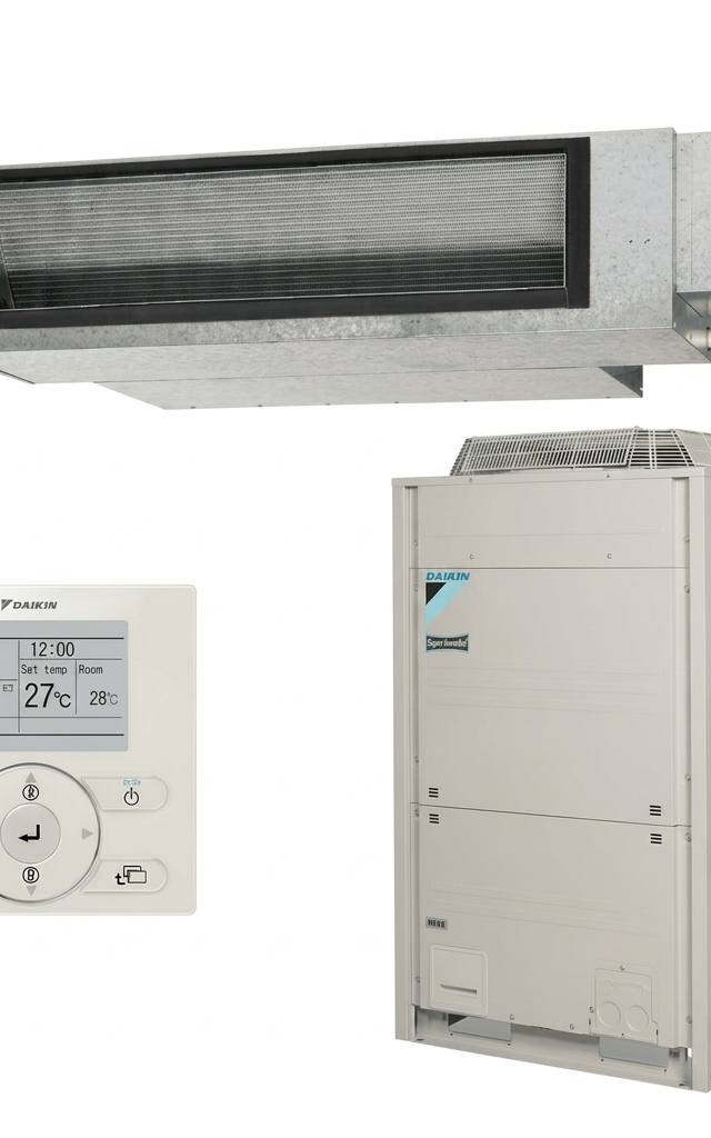 Daikin 18 kW ducted air conditioner indoor and outdoor units