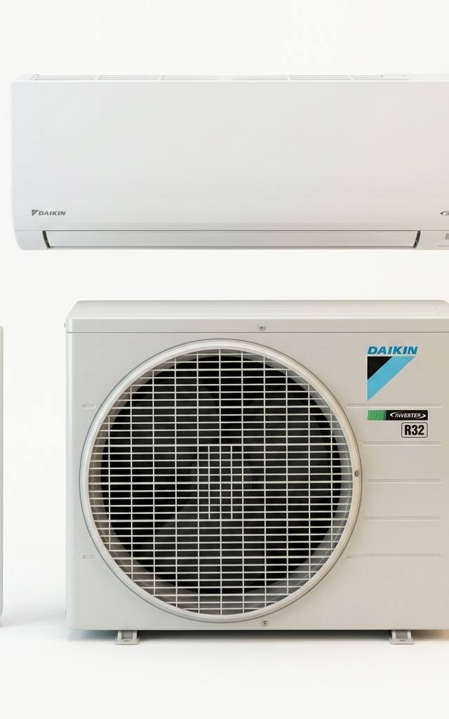Daikin 2.5 kW split system air conditioner indoor and outdoor units