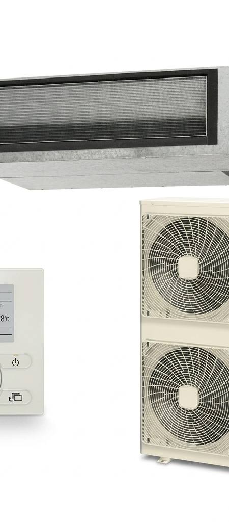 Daikin 20 kW three-phase ducted air conditioner indoor and outdoor units