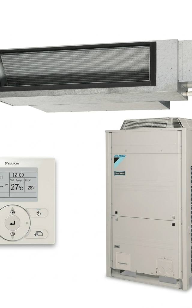 Daikin 25 kW ducted air conditioner indoor and outdoor units