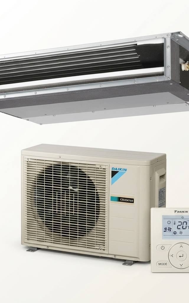 Daikin 3.5 kW ducted air conditioner indoor and outdoor units