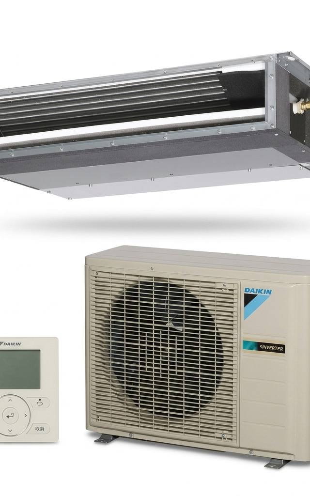 Daikin 5 kW ducted air conditioner indoor and outdoor units