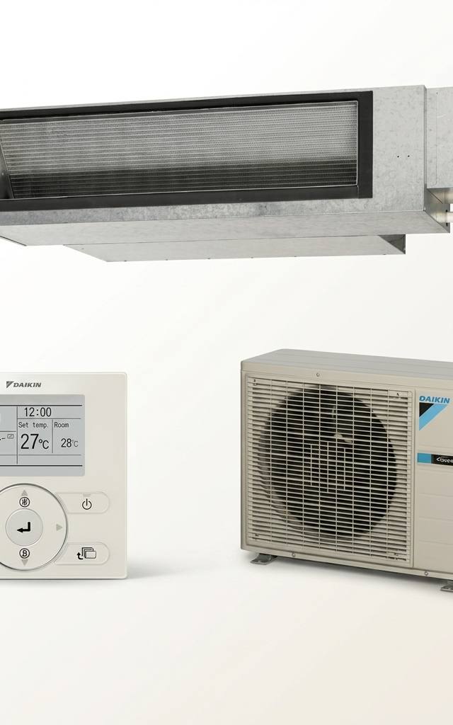 Daikin 5 kW ducted air conditioner indoor and outdoor units
