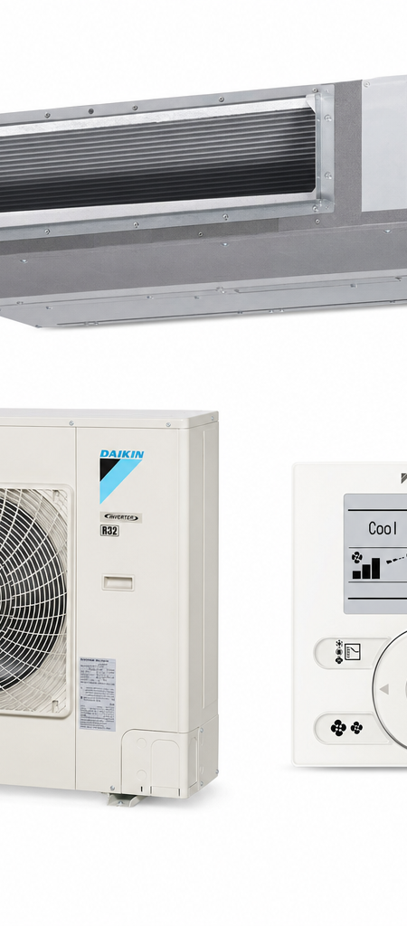Daikin 5 kW ducted air conditioner indoor and outdoor units