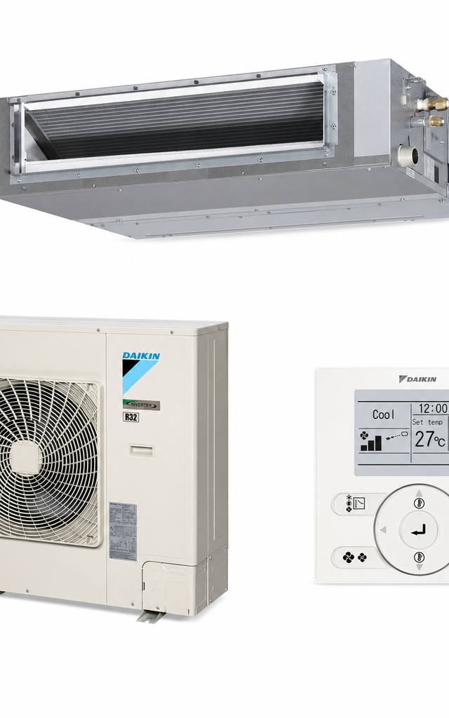 Daikin 6 kW ducted air conditioner indoor and outdoor units