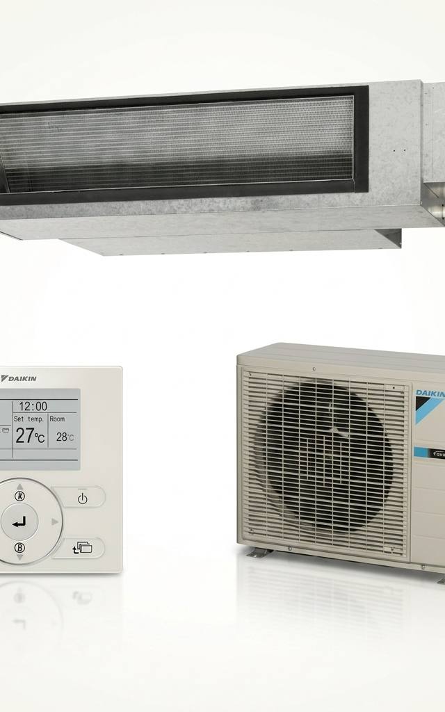 Daikin 7.1 kW ducted air conditioner indoor and outdoor units