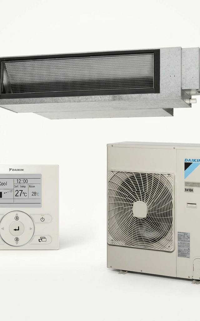 Daikin 7.1 kW ducted air conditioner indoor and outdoor units