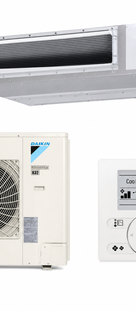 Daikin 7.1 kW ducted air conditioner indoor and outdoor units