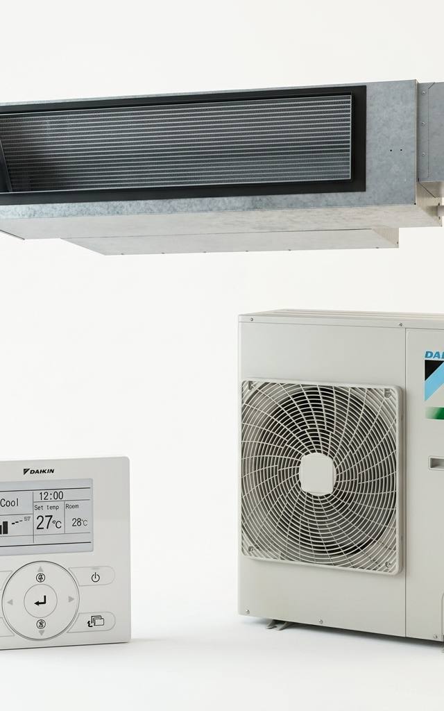 Daikin 8.5 kW ducted air conditioner indoor and outdoor units