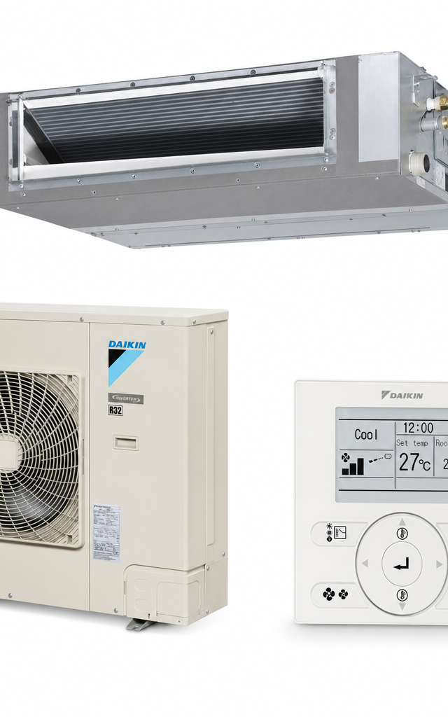 Daikin 8.5 kW ducted air conditioner indoor and outdoor units