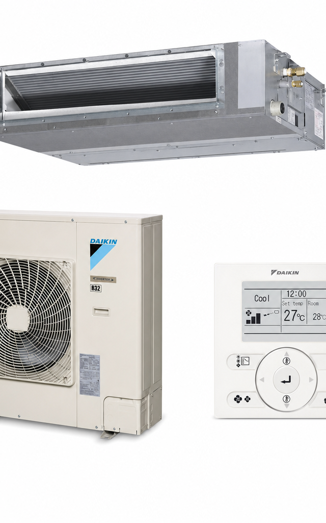 Daikin 8.5 kW ducted air conditioner indoor and outdoor units
