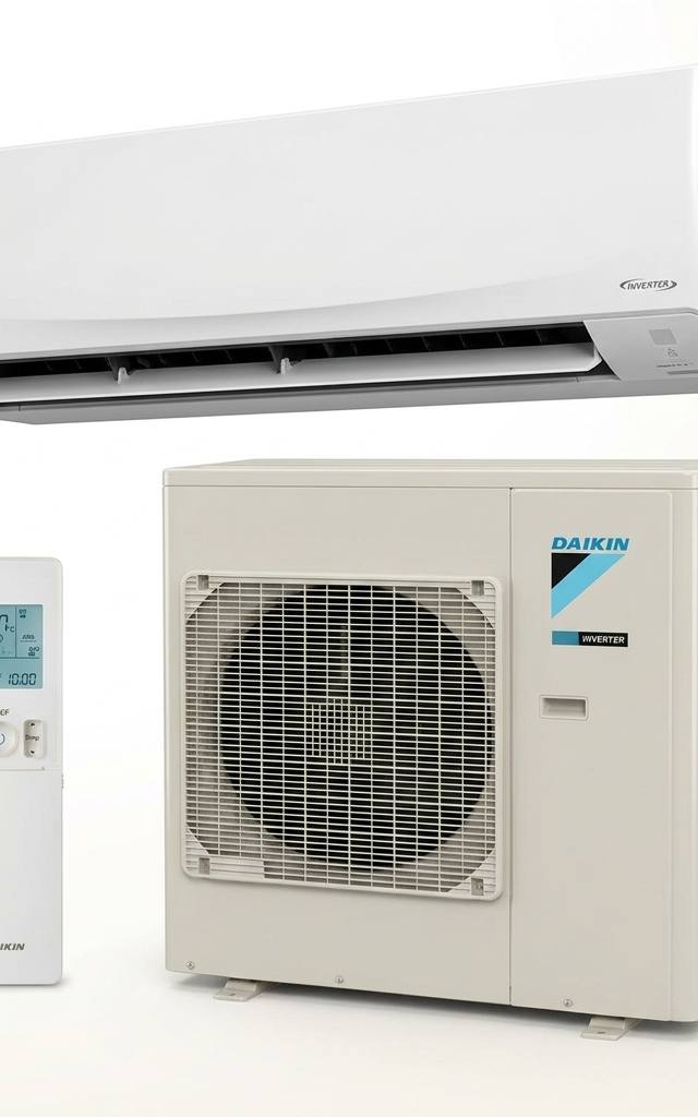 Daikin 8 kW split system air conditioner indoor and outdoor units