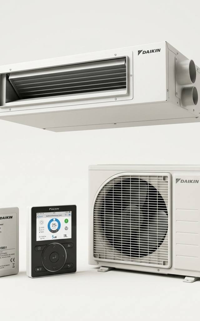 Daikin ducted air conditioner indoor and outdoor units
