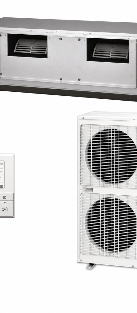 Fujitsu 12.5 kW ducted air conditioner indoor and outdoor units