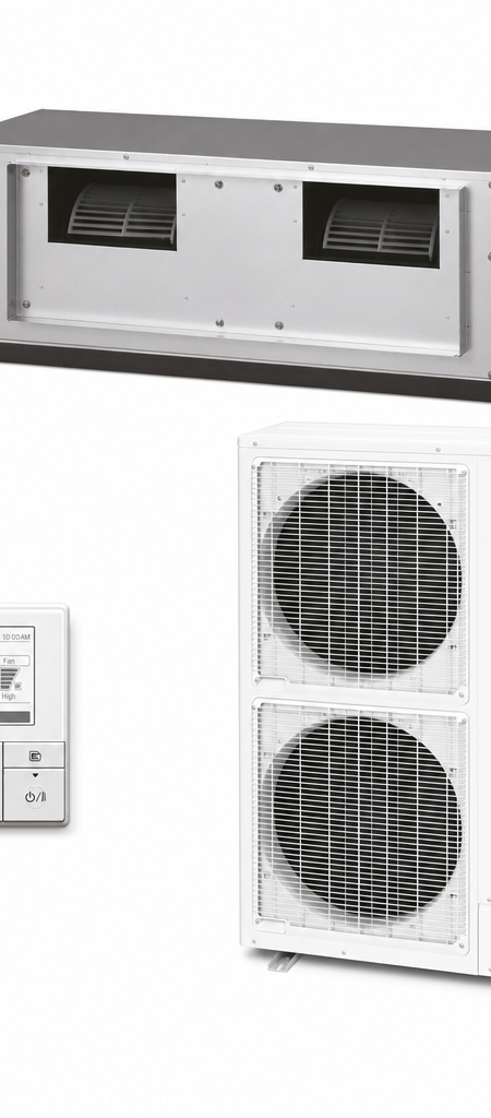 Fujitsu 14 kW ducted air conditioner indoor and outdoor units