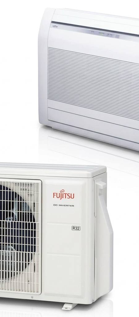 Fujitsu 2.5 kW split system air conditioner indoor and outdoor units