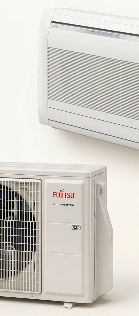 Fujitsu 3.5 kW split system air conditioner indoor and outdoor units