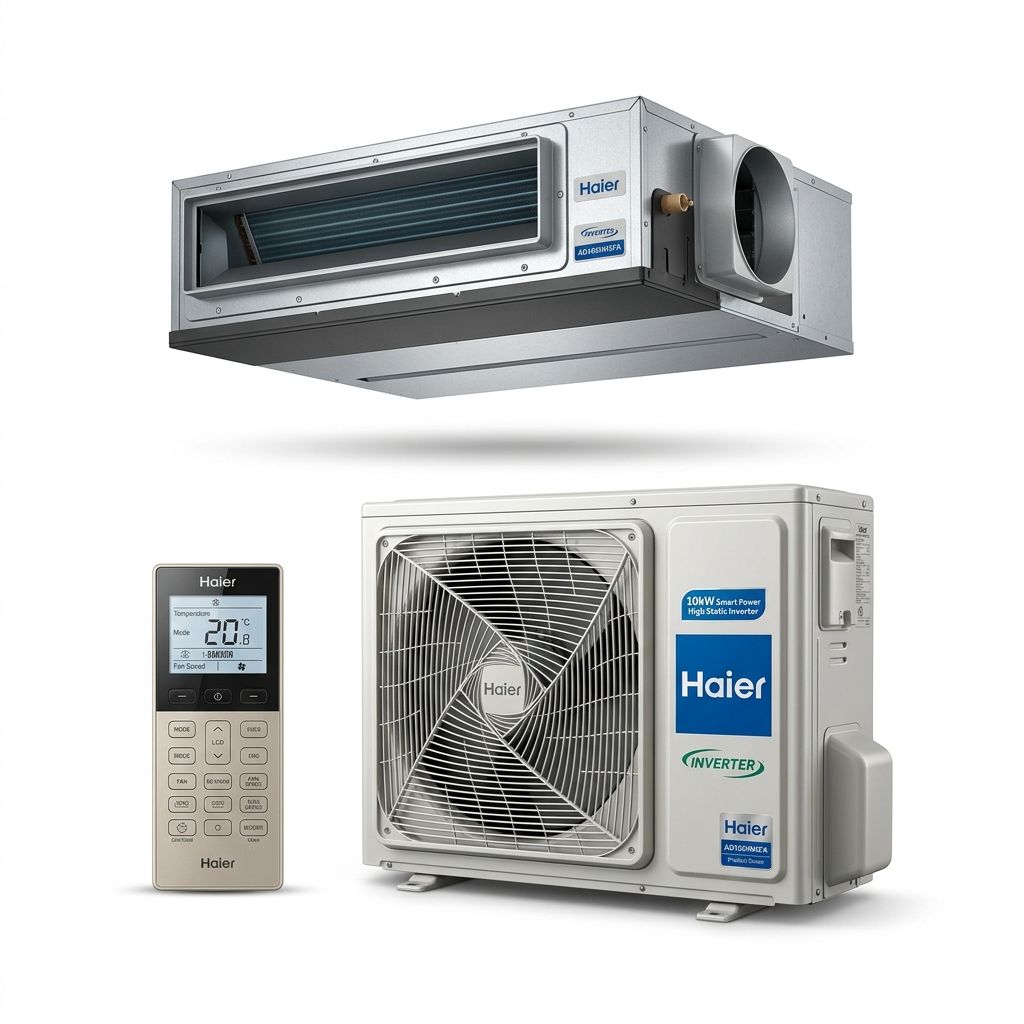Haier 10 kW ducted air conditioner indoor and outdoor units