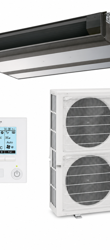 Mitsubishi Electric 14 kW ducted air conditioner indoor and outdoor units