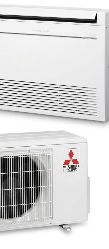 Mitsubishi Electric 2.5 kW split system air conditioner indoor and outdoor units