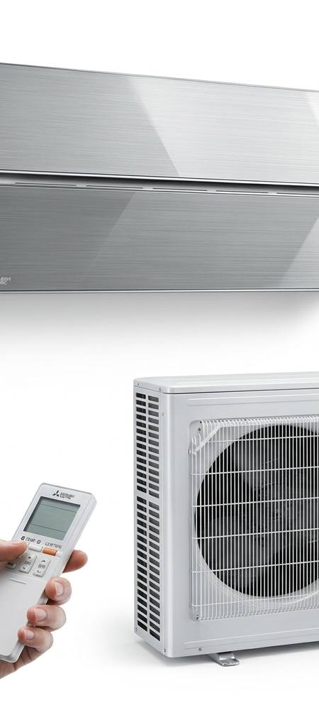 Mitsubishi Electric 2.5 kW split system air conditioner indoor and outdoor units
