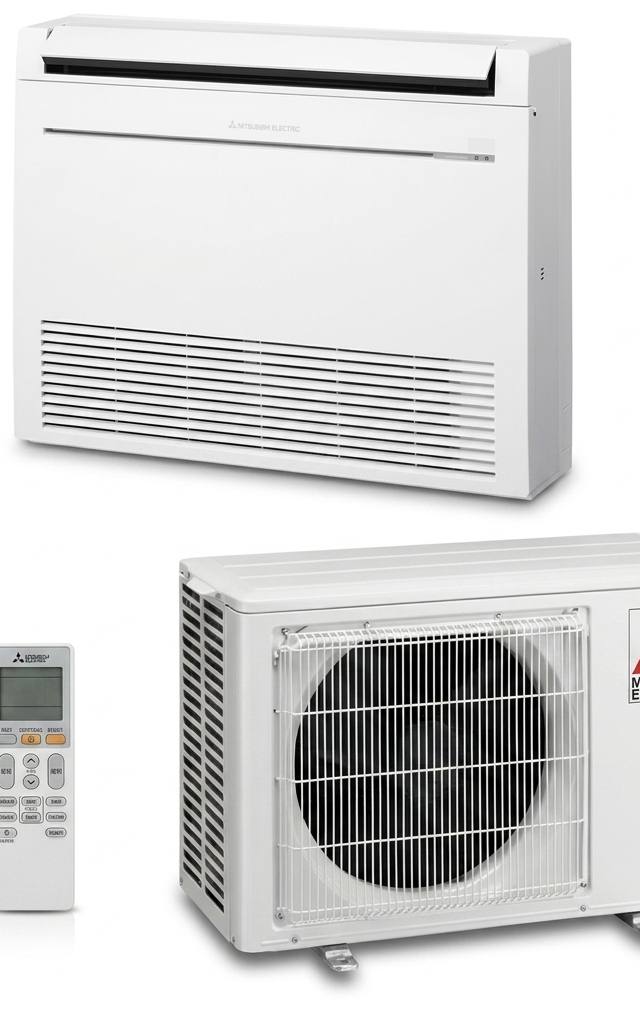 Mitsubishi Electric 4.2 kW split system air conditioner indoor and outdoor units