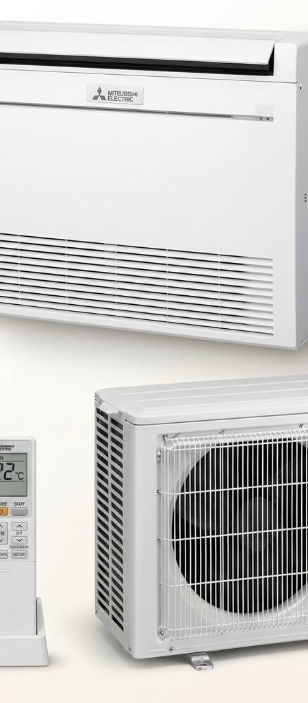 Mitsubishi Electric 6 kW split system air conditioner indoor and outdoor units
