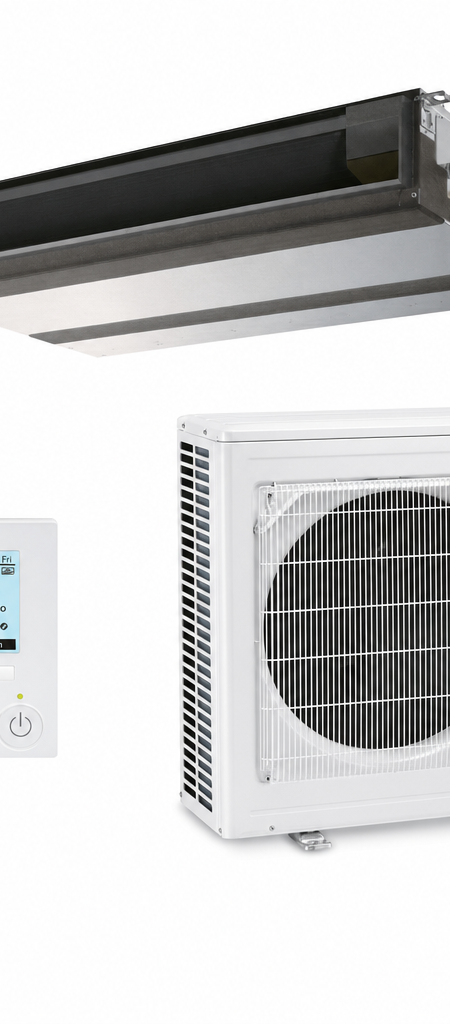 Mitsubishi Electric 6 kW ducted air conditioner indoor and outdoor units