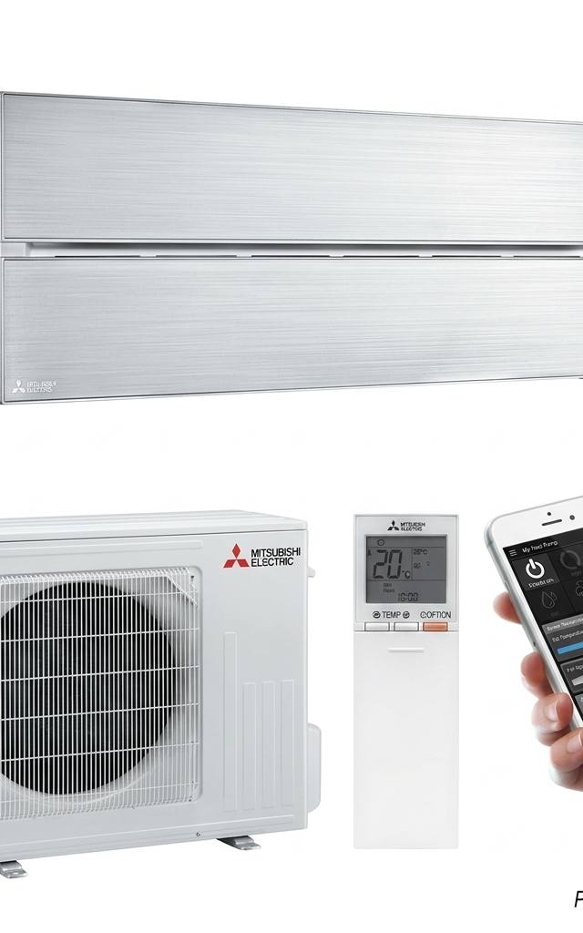 Mitsubishi Electric 6 kW split system air conditioner indoor and outdoor units