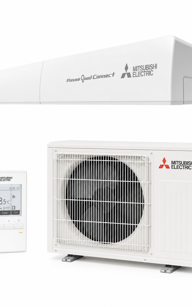 Mitsubishi Electric ducted air conditioner indoor and outdoor units