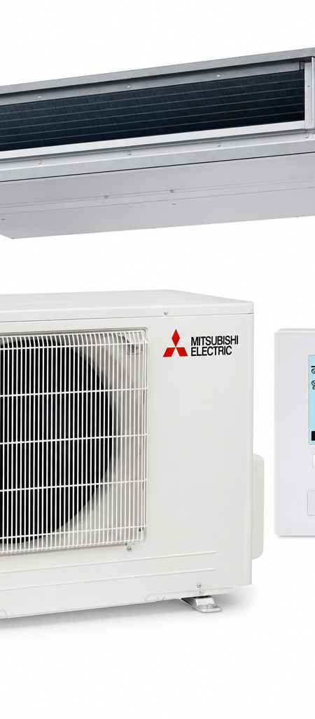 Mitsubishi Electric ducted air conditioner indoor and outdoor units