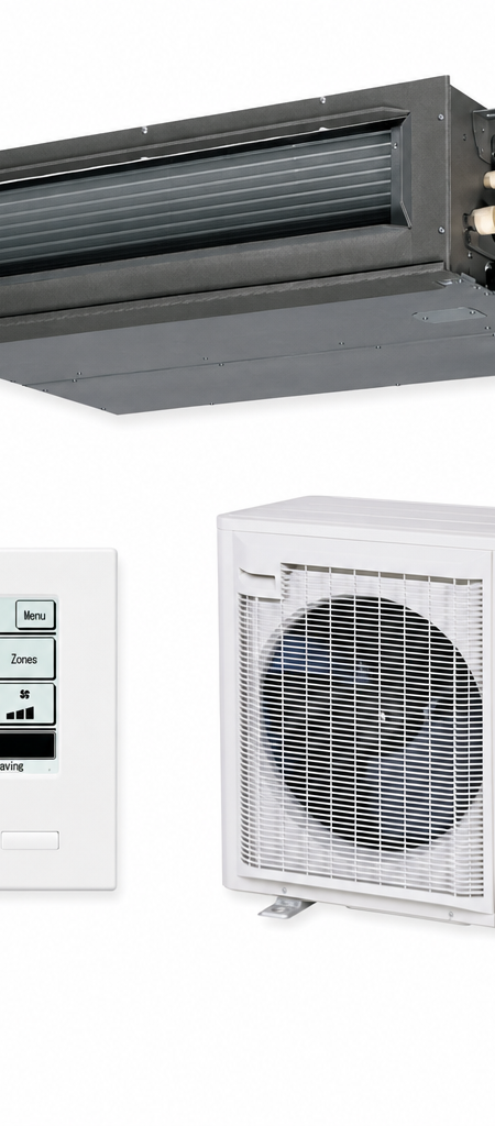 Mitsubishi Heavy Industries 10 kW ducted air conditioner indoor and outdoor units