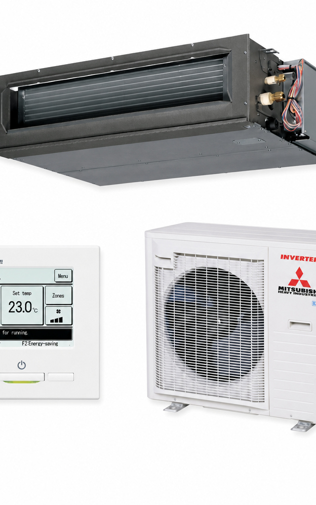 Mitsubishi Heavy Industries 10 kW ducted air conditioner indoor and outdoor units