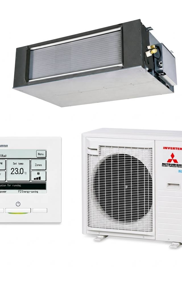Mitsubishi Heavy Industries 10 kW ducted air conditioner indoor and outdoor units