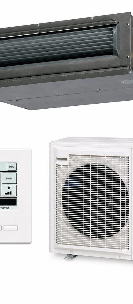Mitsubishi Heavy Industries 12.5 kW ducted air conditioner indoor and outdoor units