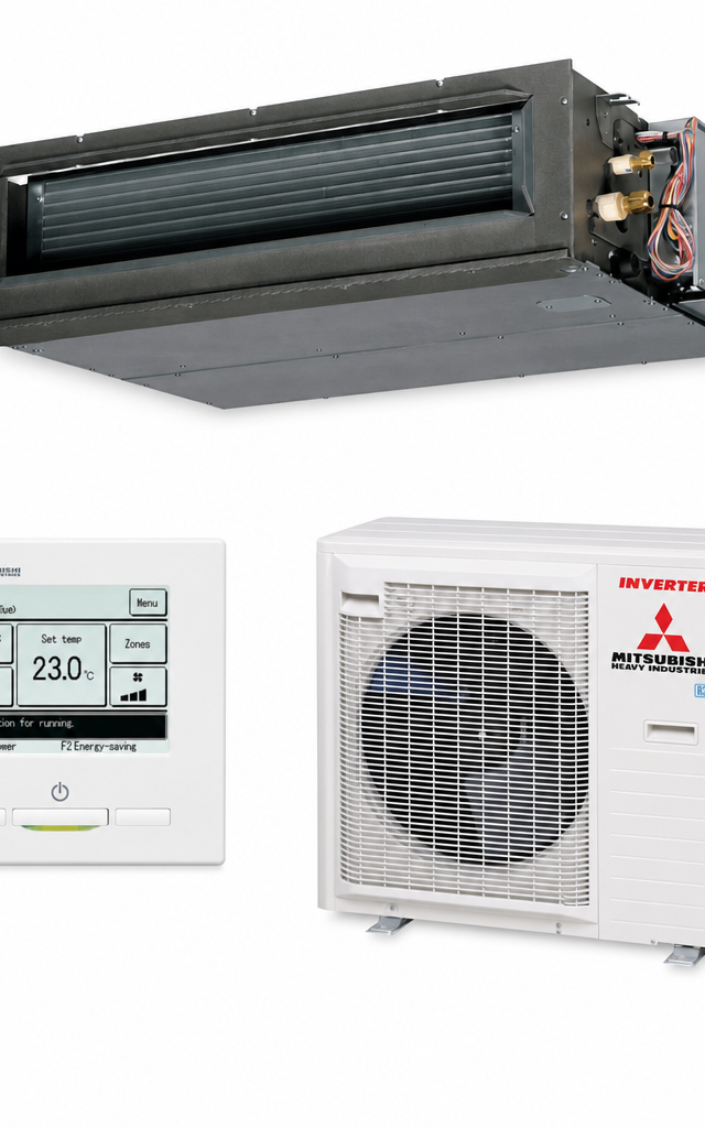 Mitsubishi Heavy Industries 12.5 kW ducted air conditioner indoor and outdoor units