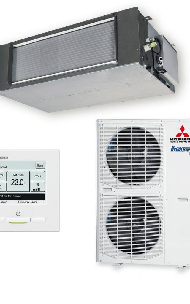 Mitsubishi Heavy Industries 12.5 kW ducted air conditioner indoor and outdoor units