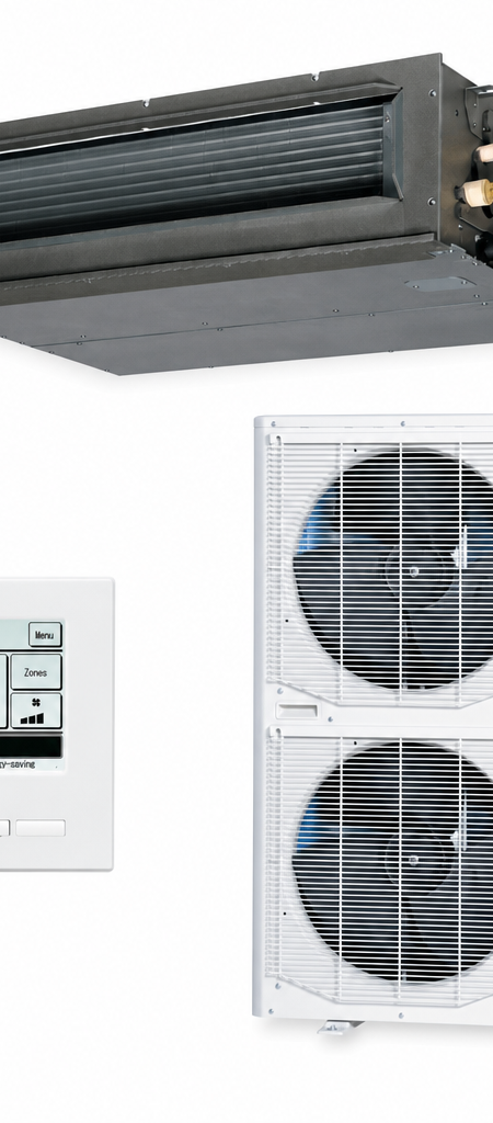Mitsubishi Heavy Industries 14 kW ducted air conditioner indoor and outdoor units